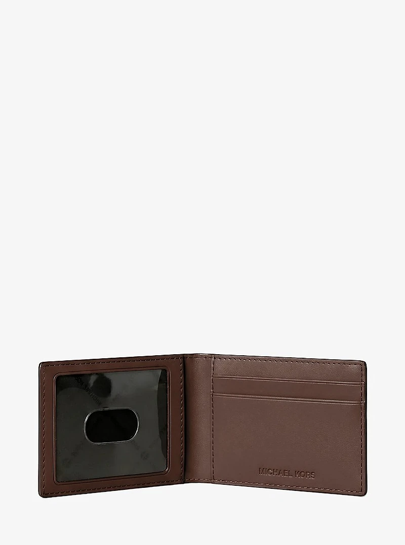 Cooper Pebbled Leather Billfold Wallet With Passcase
