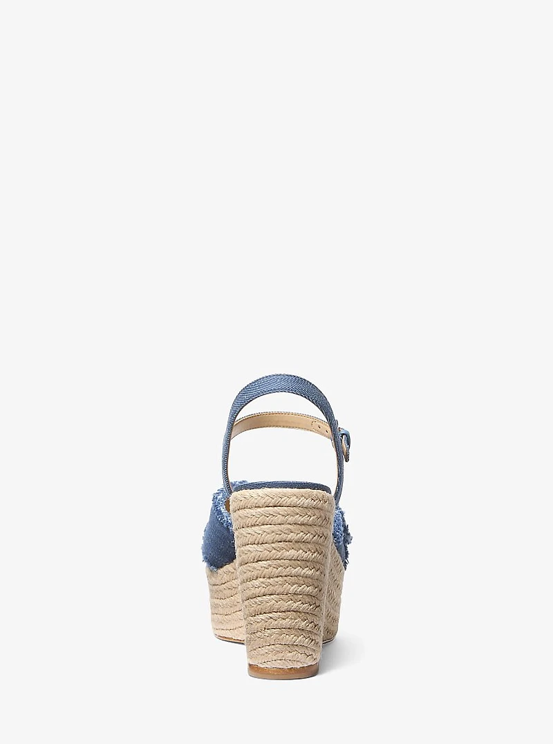 Hannah Denim Wedge Sandal