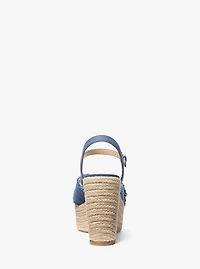 Hannah Denim Wedge Sandal