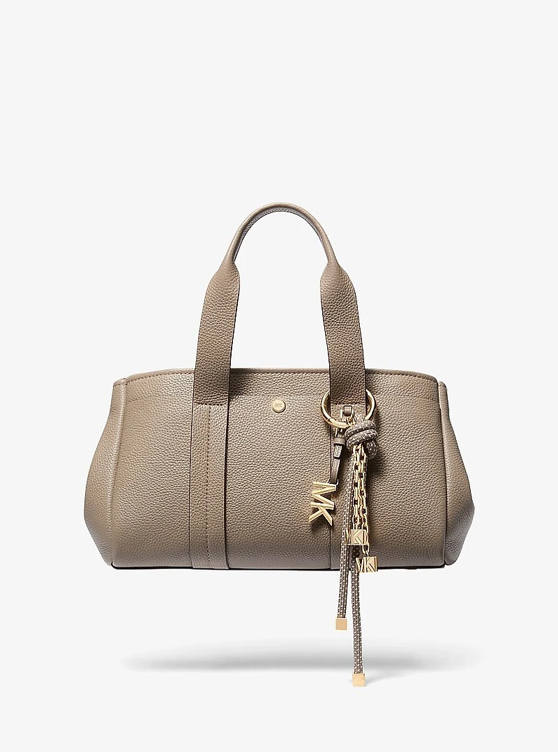 Gold-Tone and Speckled Cord Bag Charm