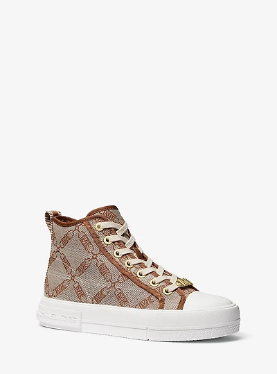 Evy Empire Logo Jacquard High-Top Sneaker