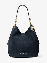 Lillie Large Suede Shoulder Bag