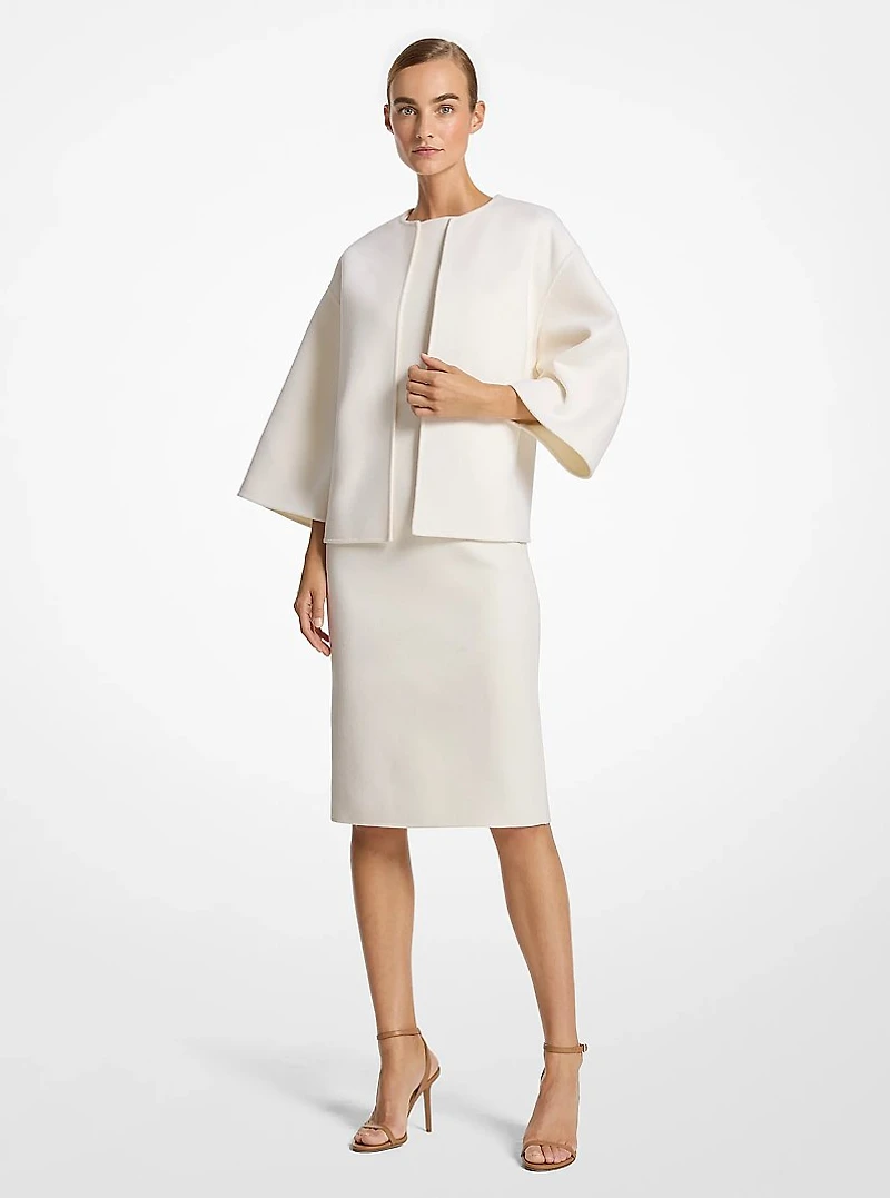 Double Faced Wool Kimono Jacket
