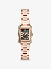Mini Emery Pavé Rose Gold-Tone Watch