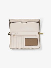 Large Pebbled Leather Smartphone Wristlet