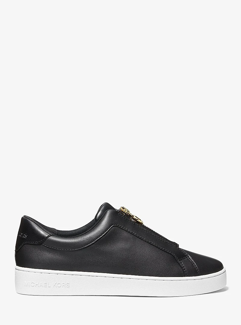 Keaton Leather Zip-Up Sneaker