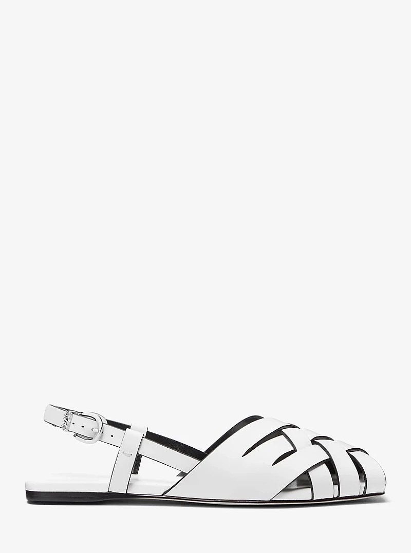 Irene Woven Leather Slingback Sandal