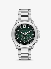 Oversized Sage Silver-Tone Watch