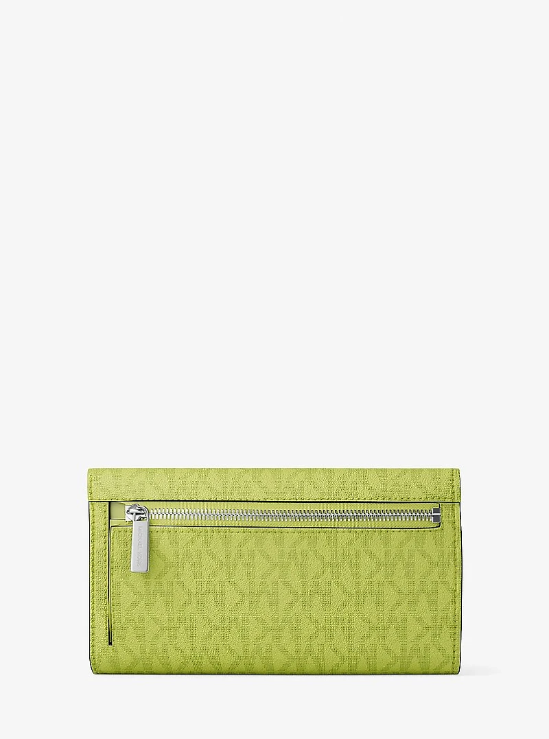 Jet Set Large Signature Logo Tri-Fold Wallet