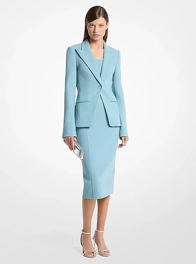 Stretch Pebble Crepe Blazer