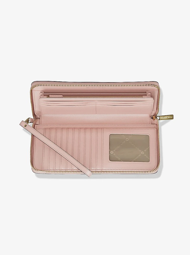 Jet Set Travel Large Signature Logo Continental Wristlet