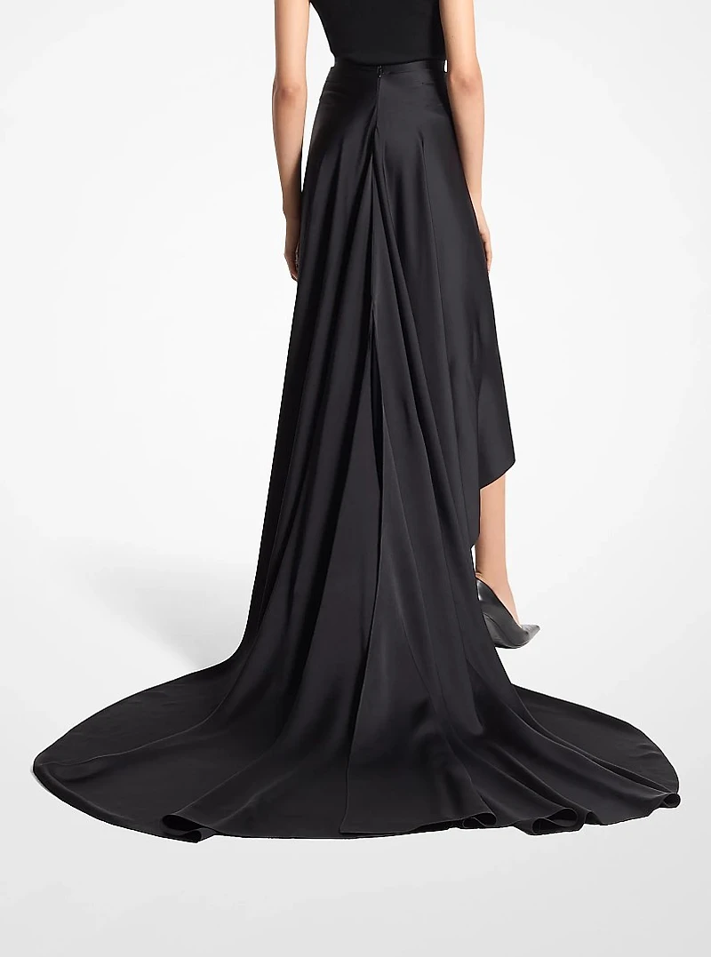Satin Charmeuse Skirt With Train