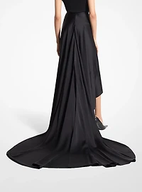 Satin Charmeuse Skirt With Train