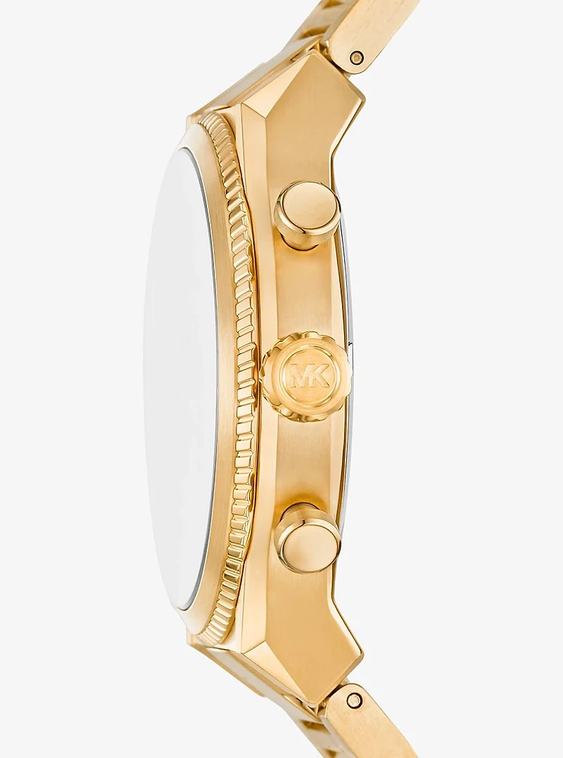 Oversized Panorama Gold-Tone Watch