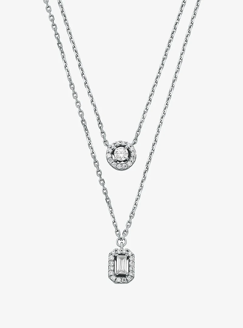 Precious Metal-Plated Double Layered Necklace