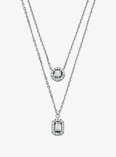 Precious Metal-Plated Double Layered Necklace