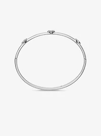 Logo Bezeled Pavé Bangle