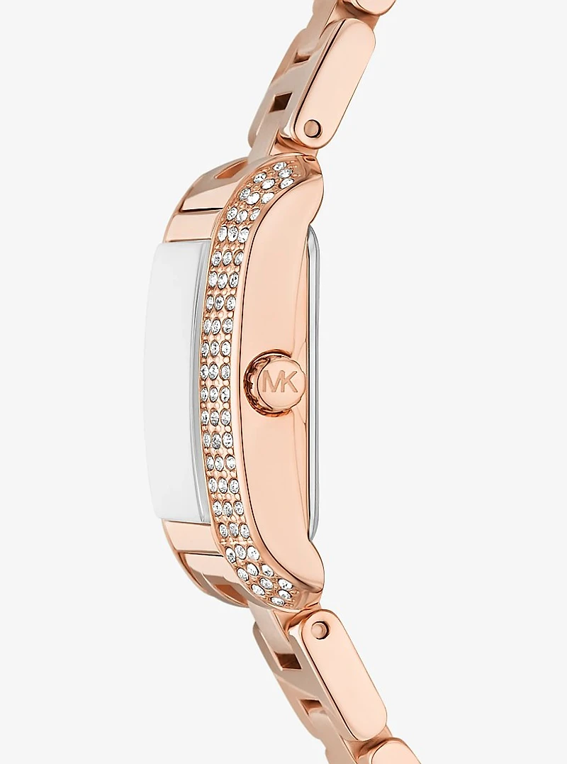 Mini Emery Pavé Rose Gold-Tone Watch