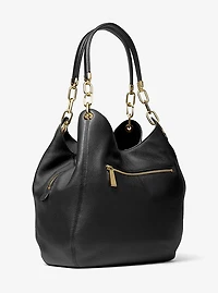 Lillie Large Pebbled Leather Shoulder Bag