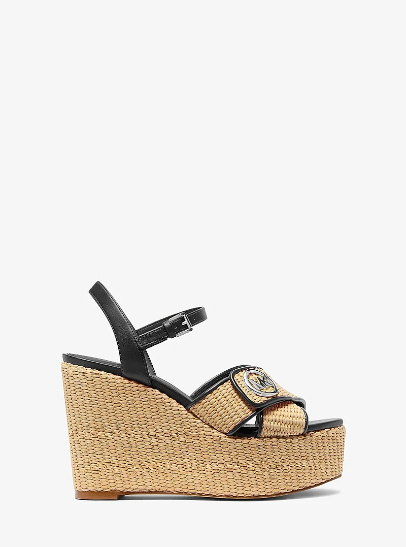 Hannah Straw Wedge Sandal