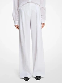 Linen Wide-Leg Trousers