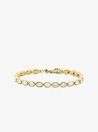 Precious Metal-Plated Cubic Zirconia Tennis Bracelet