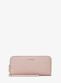 Jet Set Travel Large Signature Logo Continental Wristlet