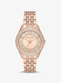 Harlowe Pavé Rose Gold-Tone Watch