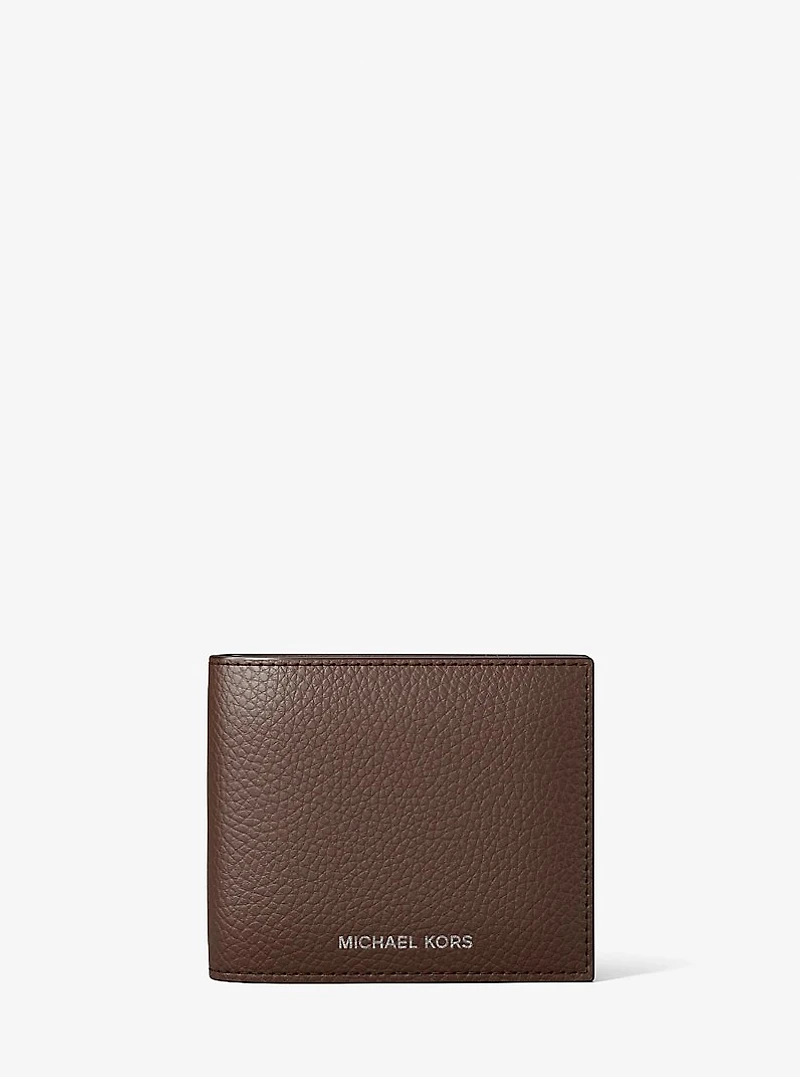Cooper Pebbled Leather Billfold Wallet With Passcase