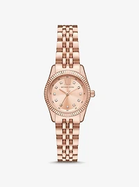 Petite Lexington Pavé Rose Gold-Tone Watch