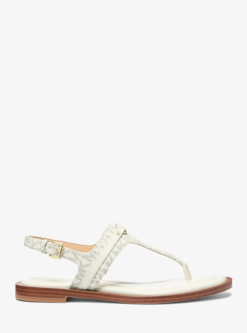 Mandy Signature Logo T-Strap Sandal