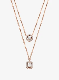 Precious Metal-Plated Double Layered Necklace