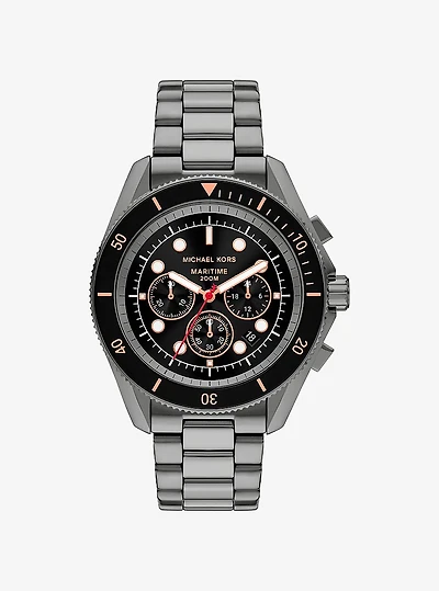 Oversized Maritime Gunmetal Watch