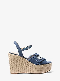 Hannah Denim Wedge Sandal