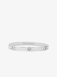 Logo Bezeled Pavé Bangle