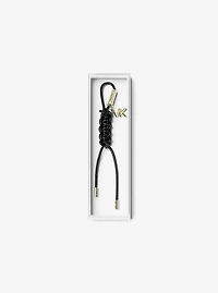 Gold-Tone and Braided Cord Bag Charm