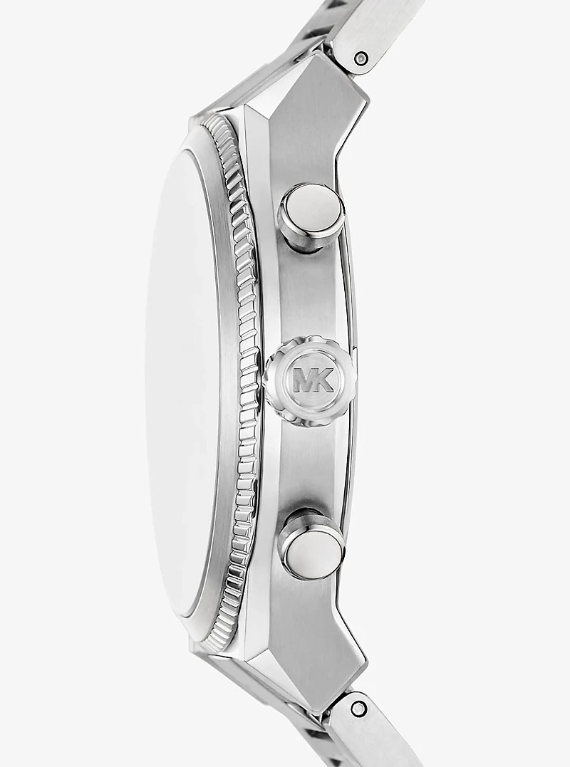 Oversized Panorama Silver-Tone Watch