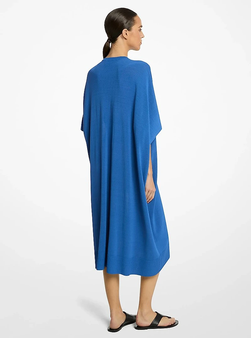 Stretch Viscose V-Neck Caftan