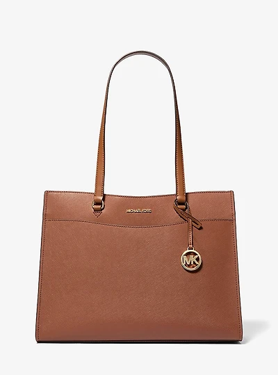 Jet Set Travel Large Saffiano Leather Pocket Tote Bag