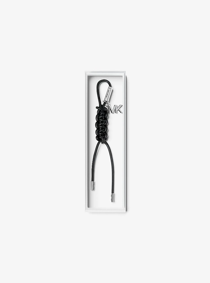 Silver-Tone and Braided Cord Bag Charm