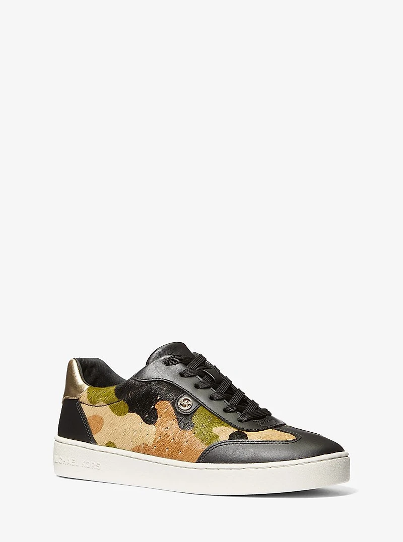 Scotty Camouflage Print Calf Hair Sneaker