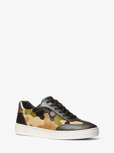 Scotty Camouflage Print Calf Hair Sneaker