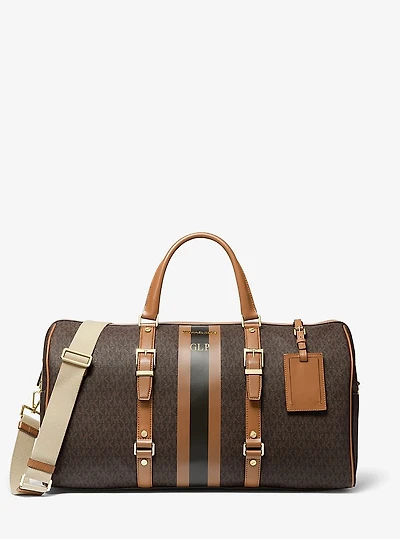 Bedford Travel Extra-Large Signature Logo Stripe Weekender Bag