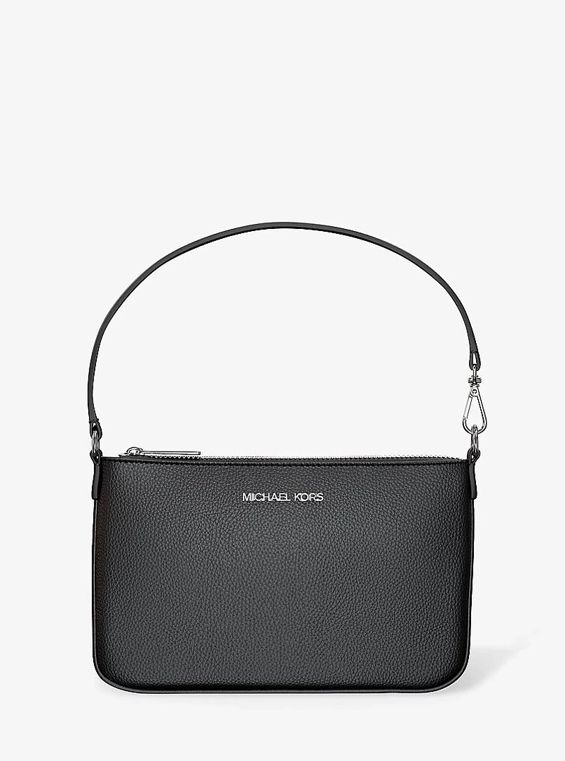 Jet Set Small Pebbled Leather Convertible Wristlet
