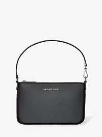 Jet Set Small Pebbled Leather Convertible Wristlet