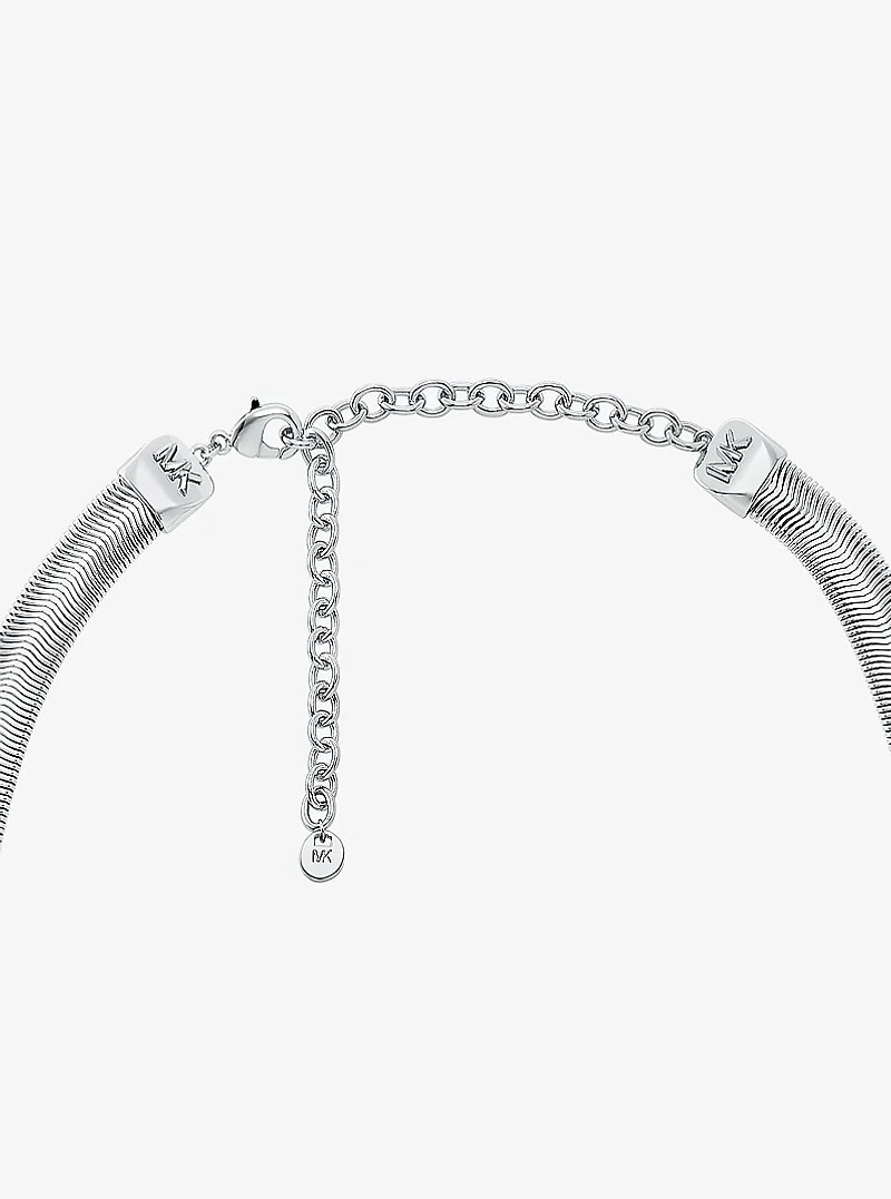 Precious Metal-Plated Brass Snake Chain Necklace