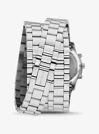 Runway Rhodium-Plated Stainless Steel Triple Wrap Watch