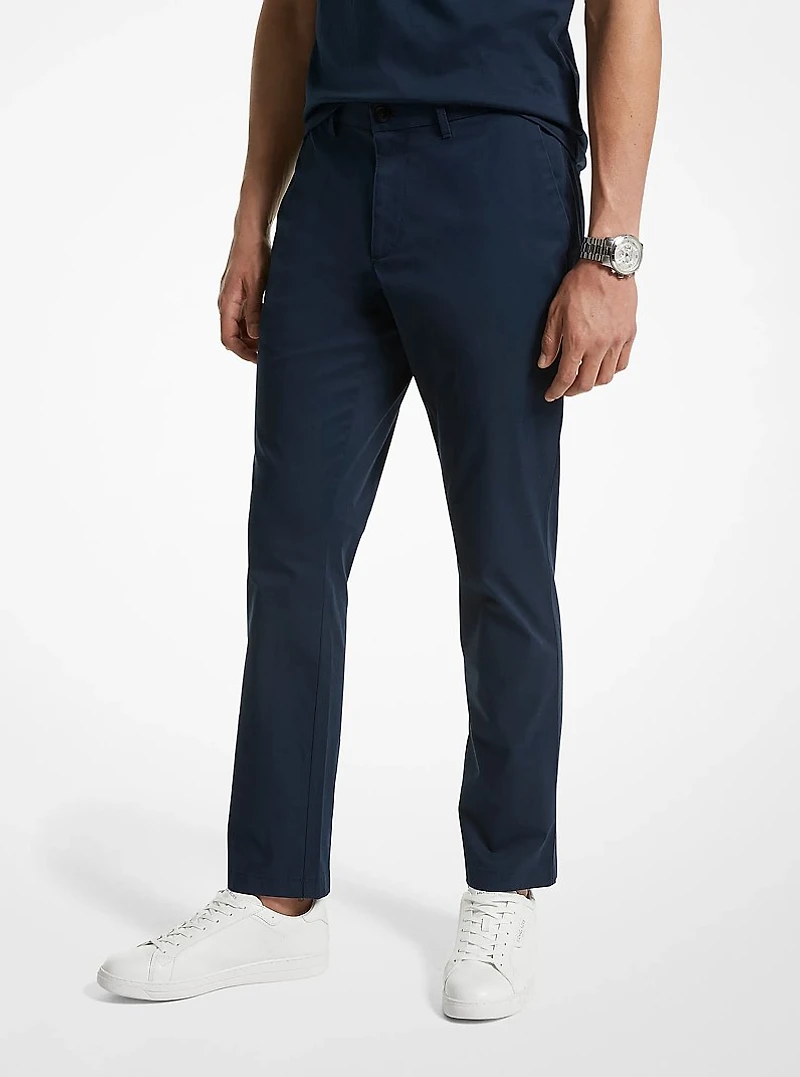 Slim-Fit Cotton Blend Chino Pants