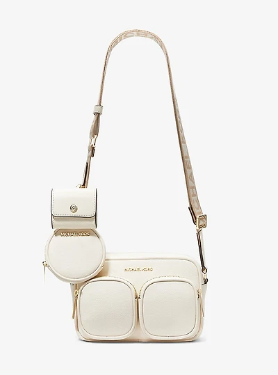 Jet Set Medium Leather Crossbody Bag with Case for Apple Airpods Pro