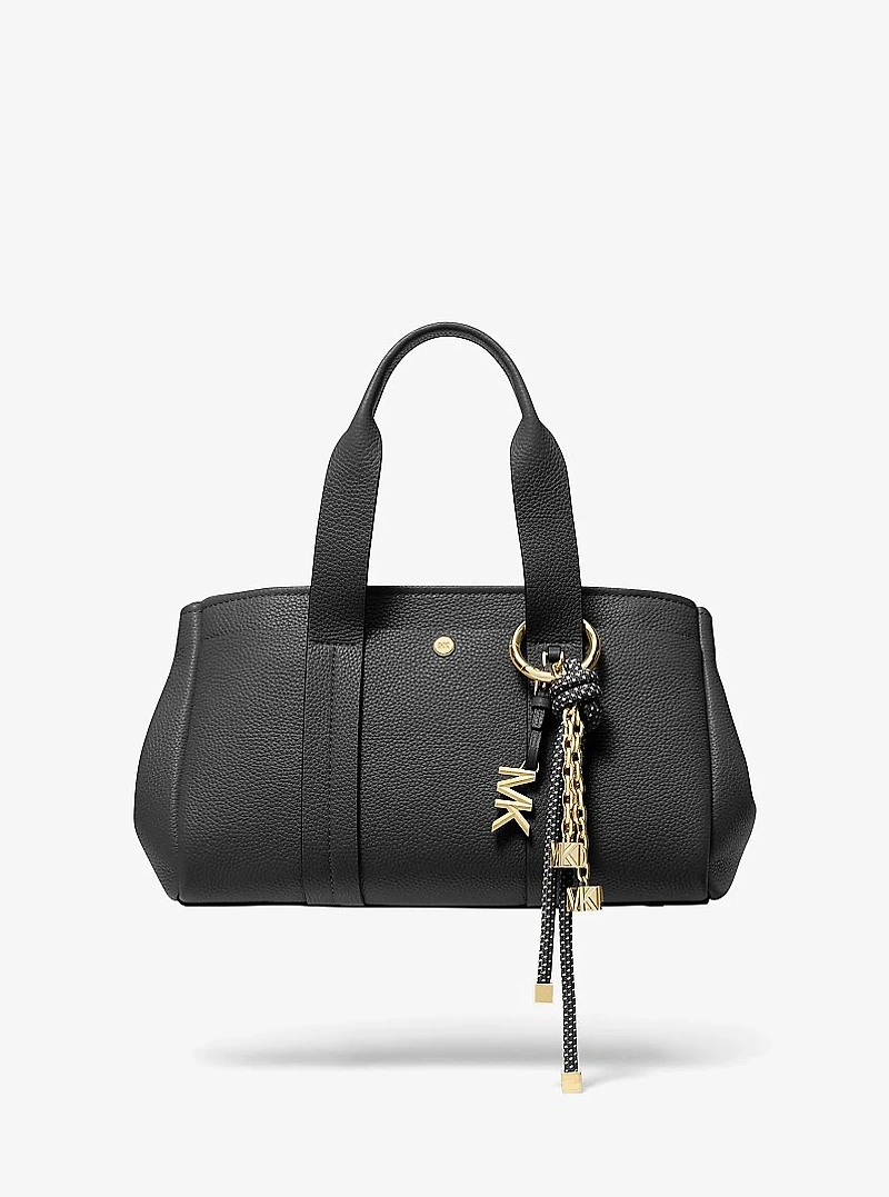Gold-Tone and Speckled Cord Bag Charm